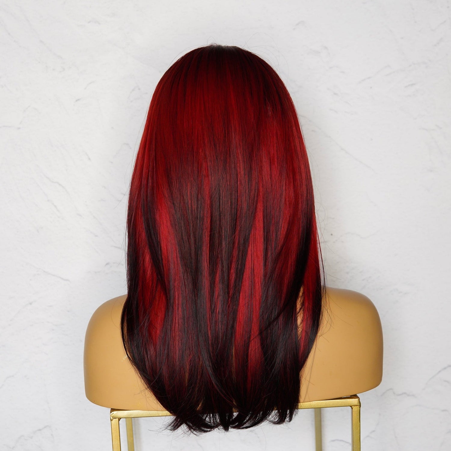 VALENTINA Ombre Red Fringe Wig - Milk &amp; Honey Wigs