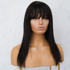 VICTORIA Black Human Hair Fringe Wig 16" **READY TO SHIP** - Milk & Honey Wigs