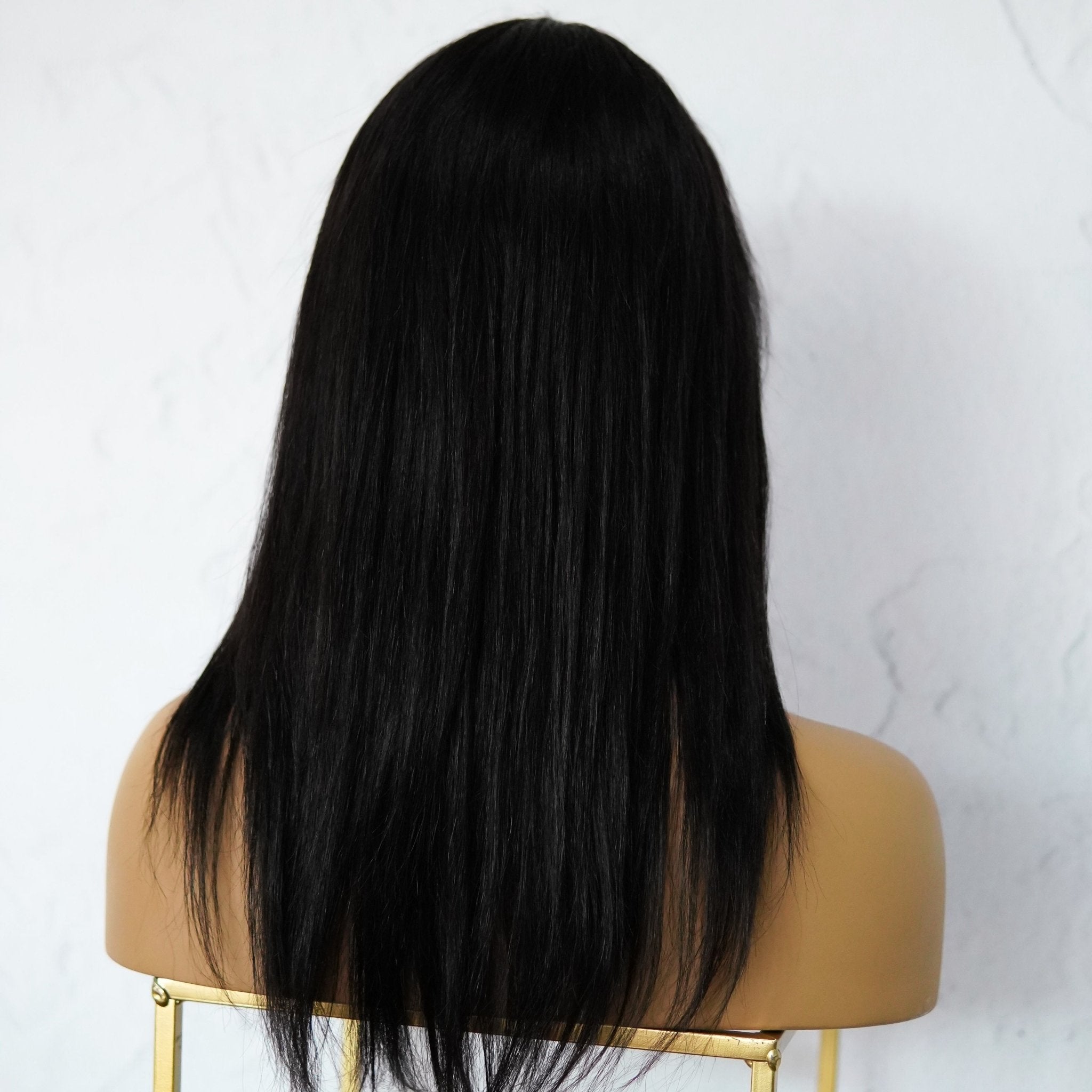 VICTORIA Black Human Hair Fringe Wig 16" **READY TO SHIP** - Milk & Honey Wigs