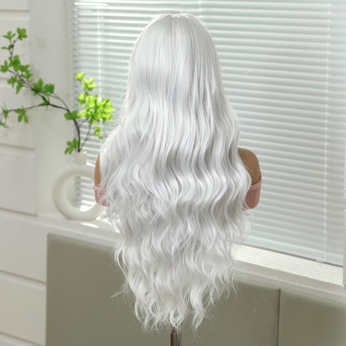 Wavy Long White Blonde 13x6 Lace Front Wig - MARKETPLACE - Milk &amp; Honey Wigs