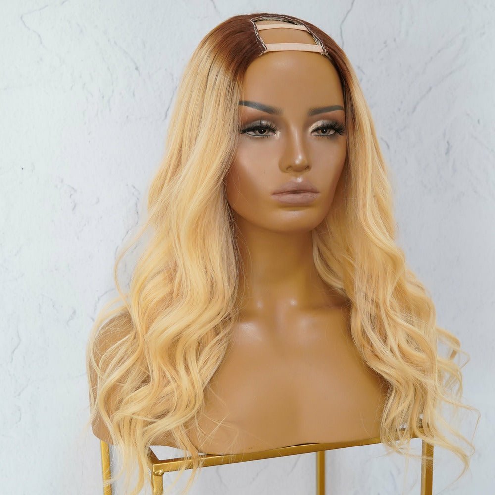 WILLOW Ombre Blonde Human Hair U Part Wig 16&quot; ** READY TO SHIP ** - Milk &amp; Honey Wigs
