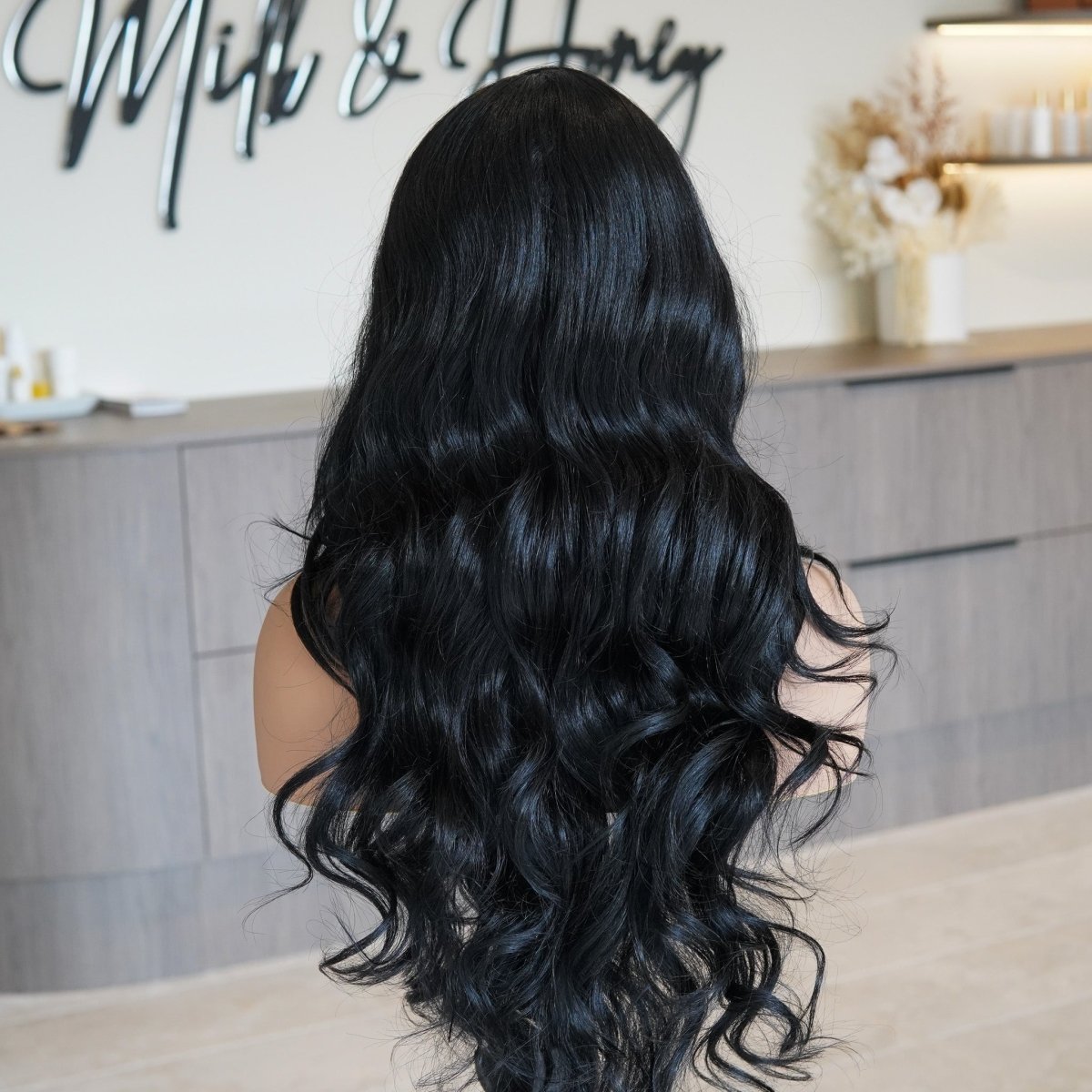 WILMA Natural Black Lace Front Wig - Milk &amp; Honey Wigs