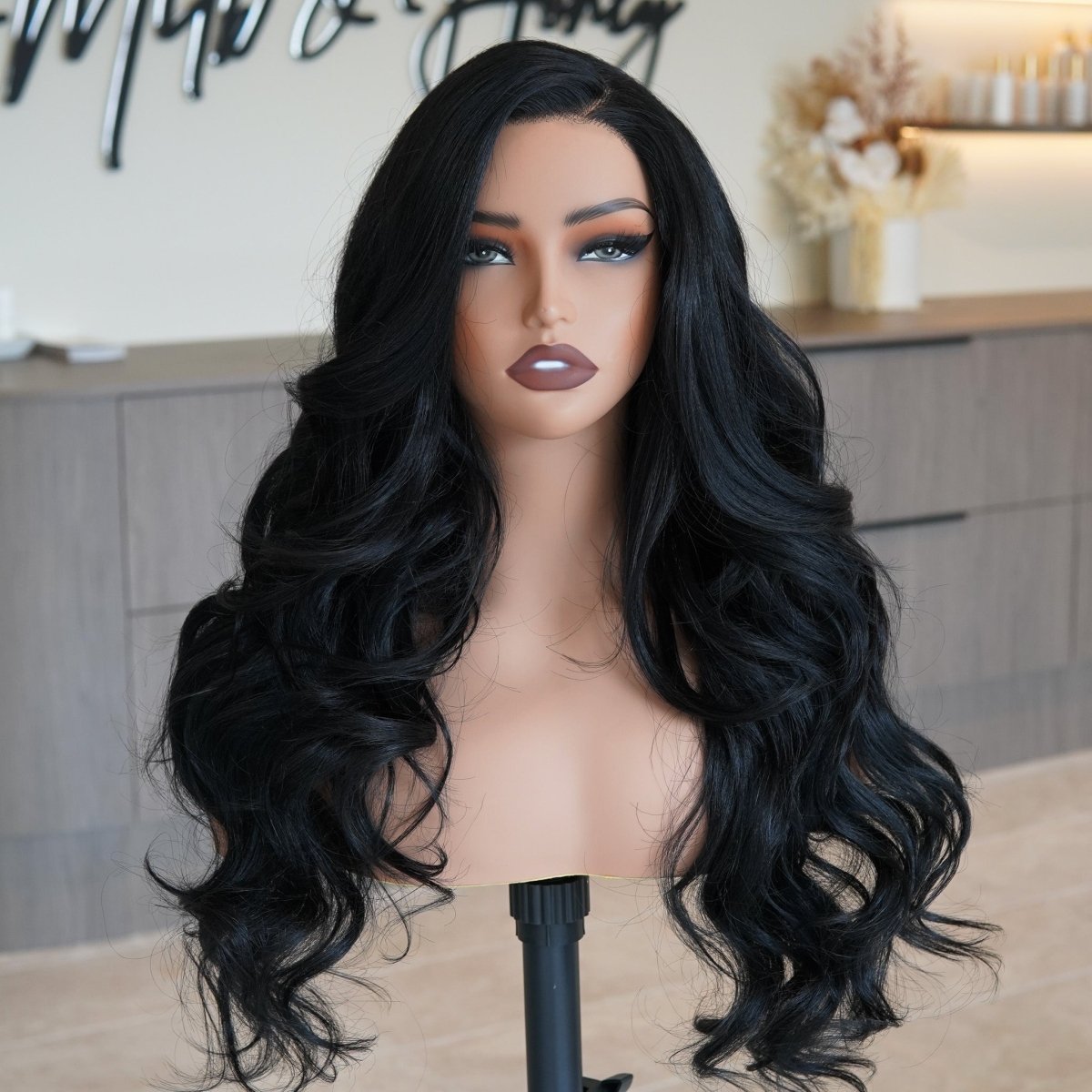 WILMA Natural Black Lace Front Wig - Milk &amp; Honey Wigs