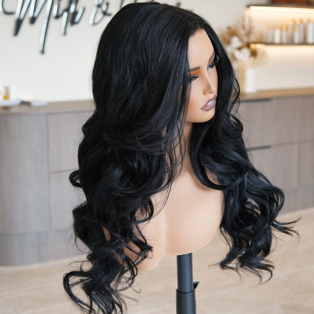 WILMA Natural Black Lace Front Wig - Milk &amp; Honey Wigs