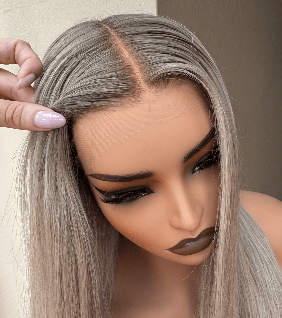 WINNY ash blonde human hair lace front wig | Milk &amp; Honey Wigs