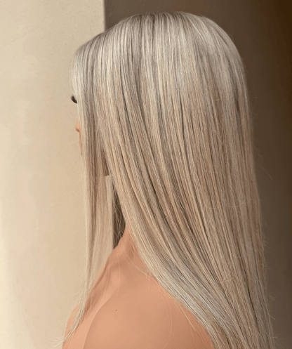 WINNY ash blonde human hair lace front wig | Milk &amp; Honey Wigs