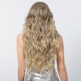 Long Natural Brown Synthetic Curly Wig - MARKETPLACE