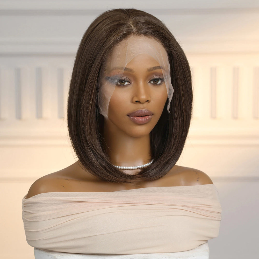 Dark Brown Bob 13x6 Lace Front Wig - MARKETPLACE