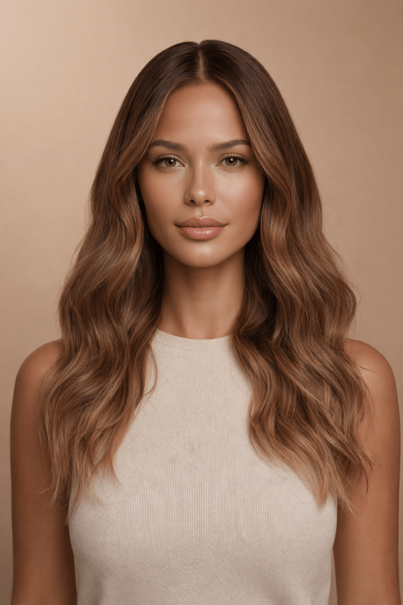 YOLANDA - Ombre Brown - Human Hair Wig | Brown, 22 Inch, 13x6 Lace Front, Human Hair | Milk &amp; Honey Wigs