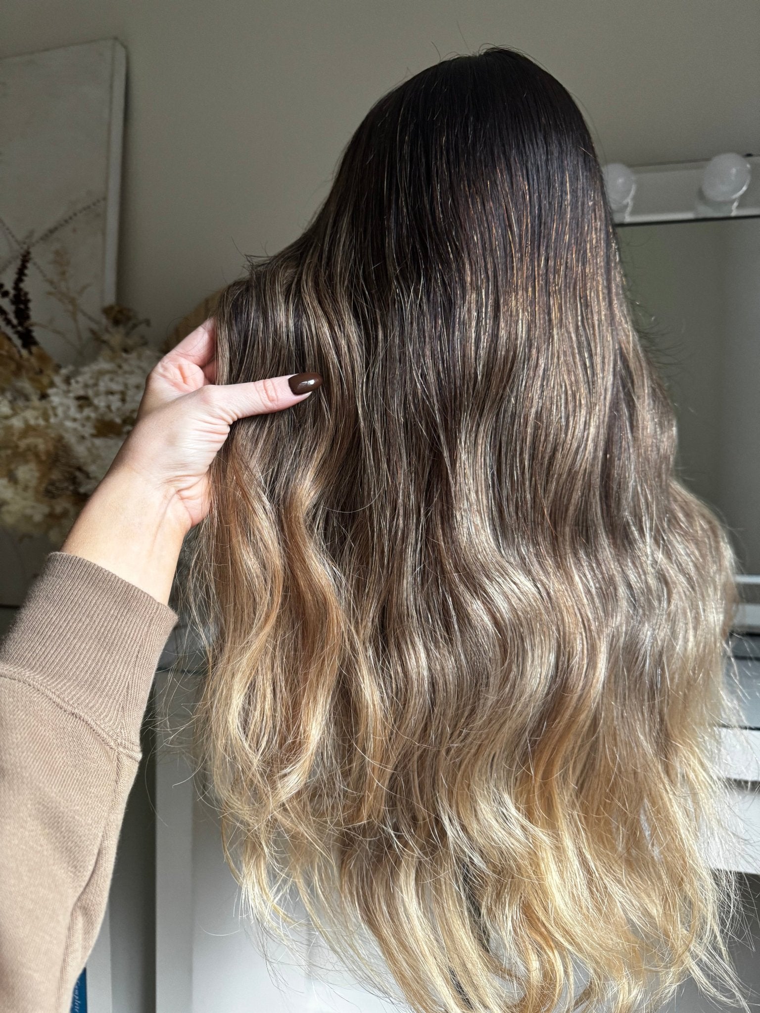 YOLANDA Ombre Human Hair Lace Front Wig ** READY TO SHIP ** PETITE CAP - Milk & Honey Wigs