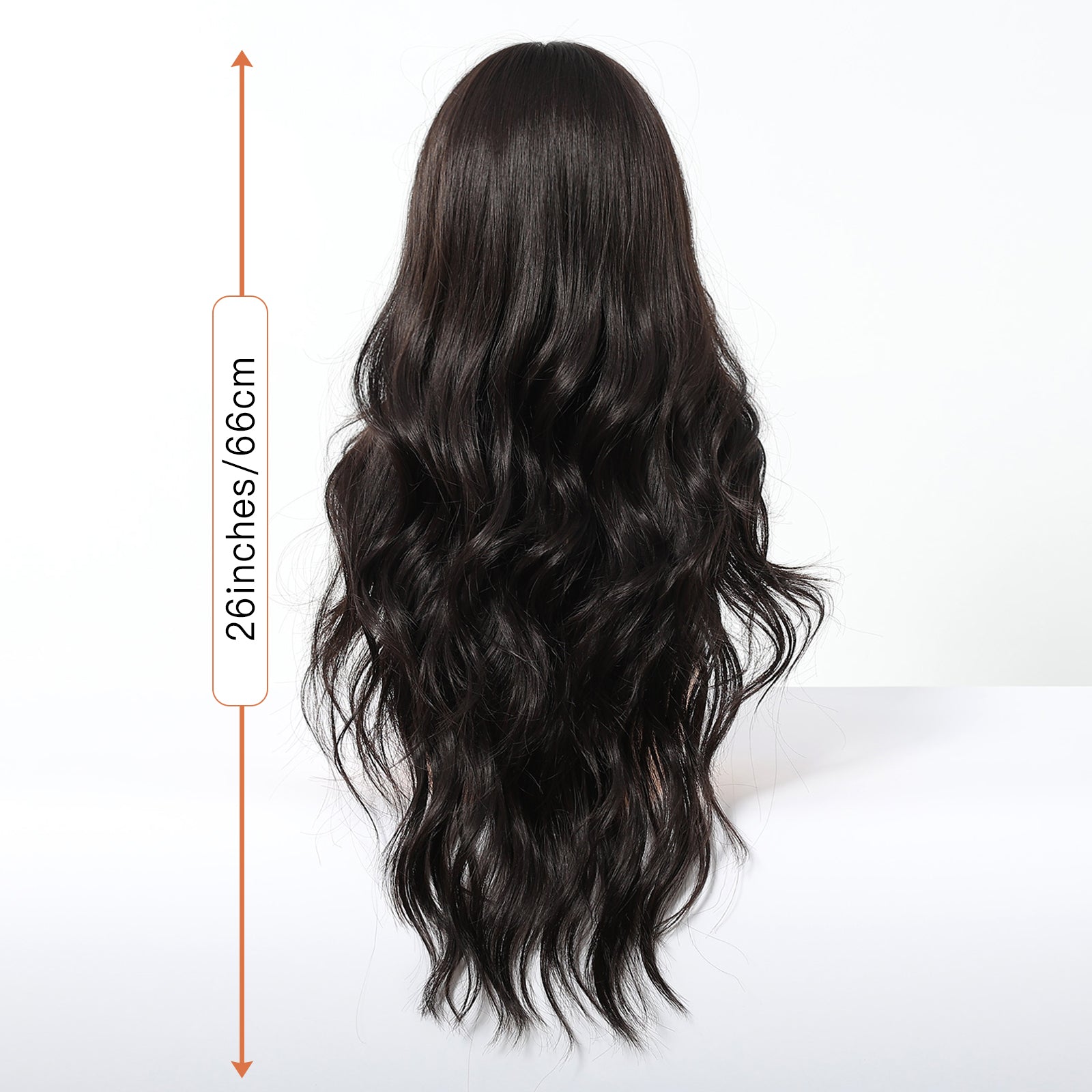 Jet Black Wavy with Full Fringe Wig - MARKETPLACE