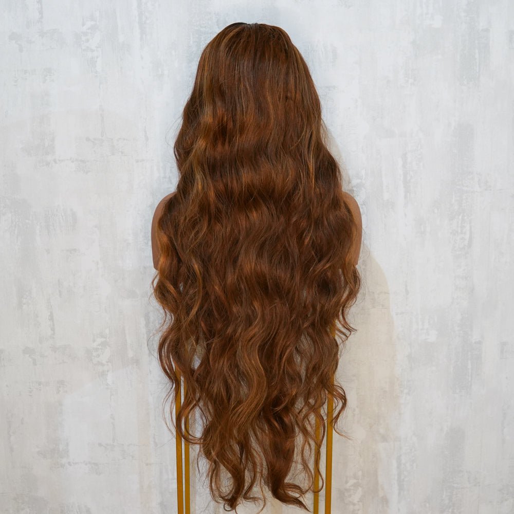 ZENDAYA Warm Brown Ombre Lace Front Wig - Milk &amp; Honey Wigs
