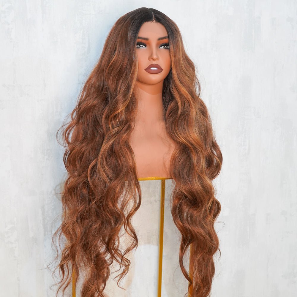 ZENDAYA Warm Brown Ombre Lace Front Wig - Milk &amp; Honey Wigs