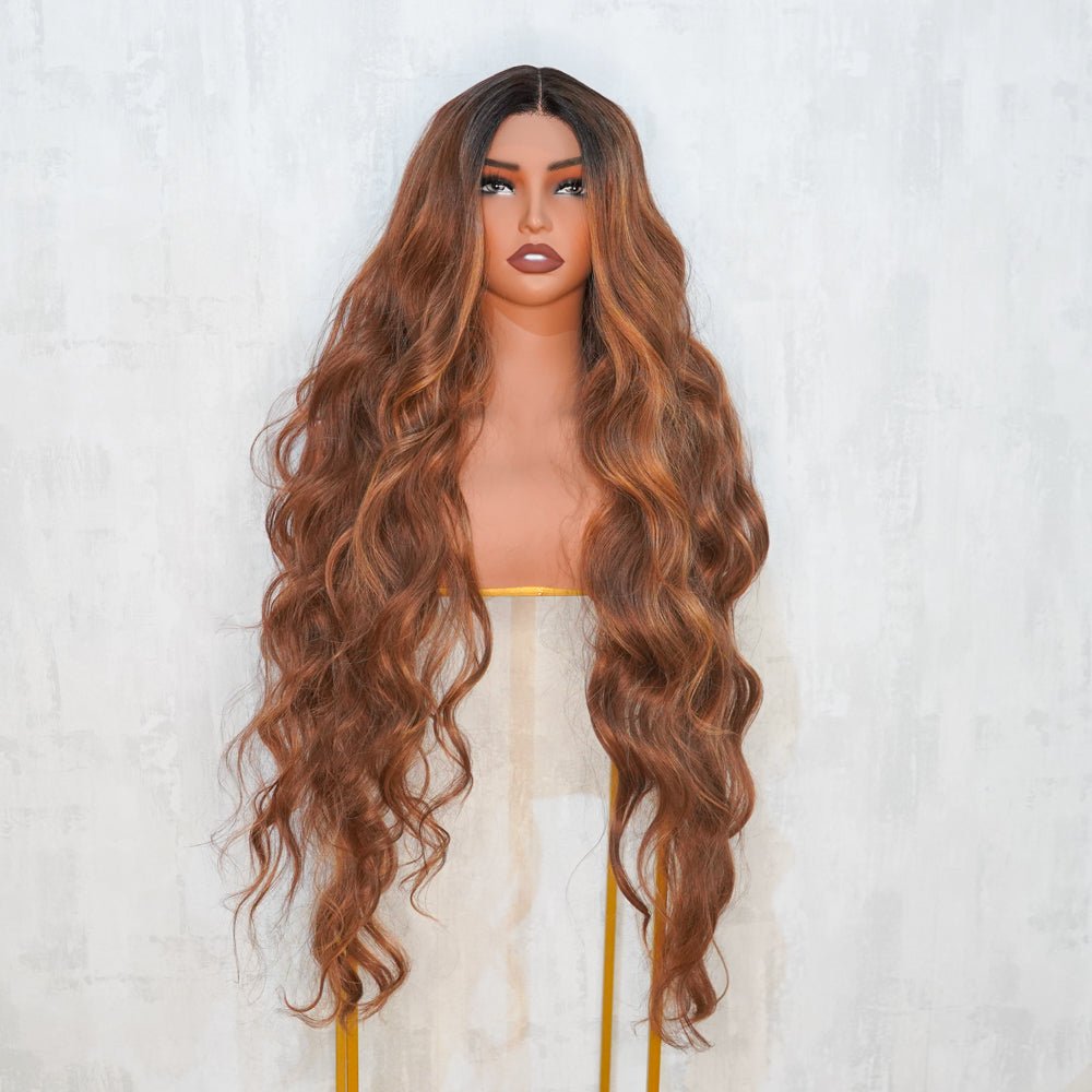 ZENDAYA Warm Brown Ombre Lace Front Wig - Milk &amp; Honey Wigs