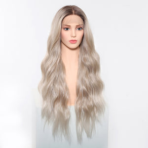 Long Ombre Blonde Wavy 13x6 Lace Front Wig - MARKETPLACE