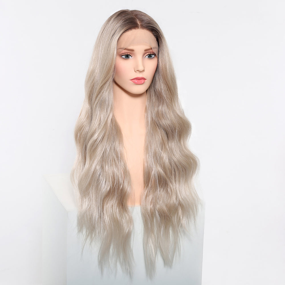 Long Ombre Blonde Wavy 13x6 Lace Front Wig - MARKETPLACE