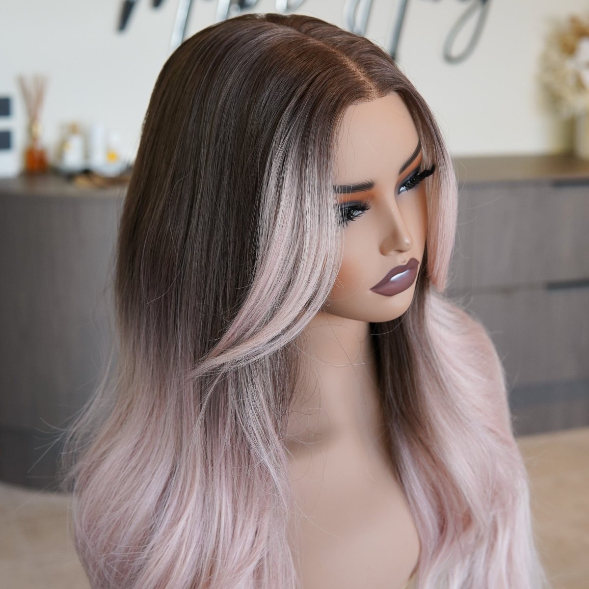 ZINA Oyster Pink 13x6 Lace Front Wig - Milk &amp; Honey Wigs
