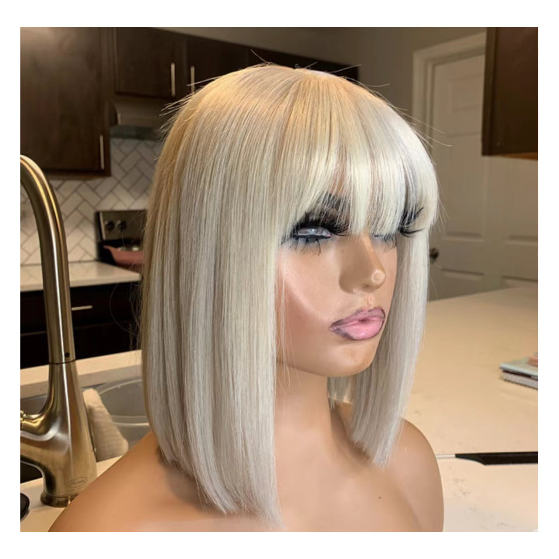 Human Hair Hd Full wig Transparent Lace Front wigs Milk Honey Wigs