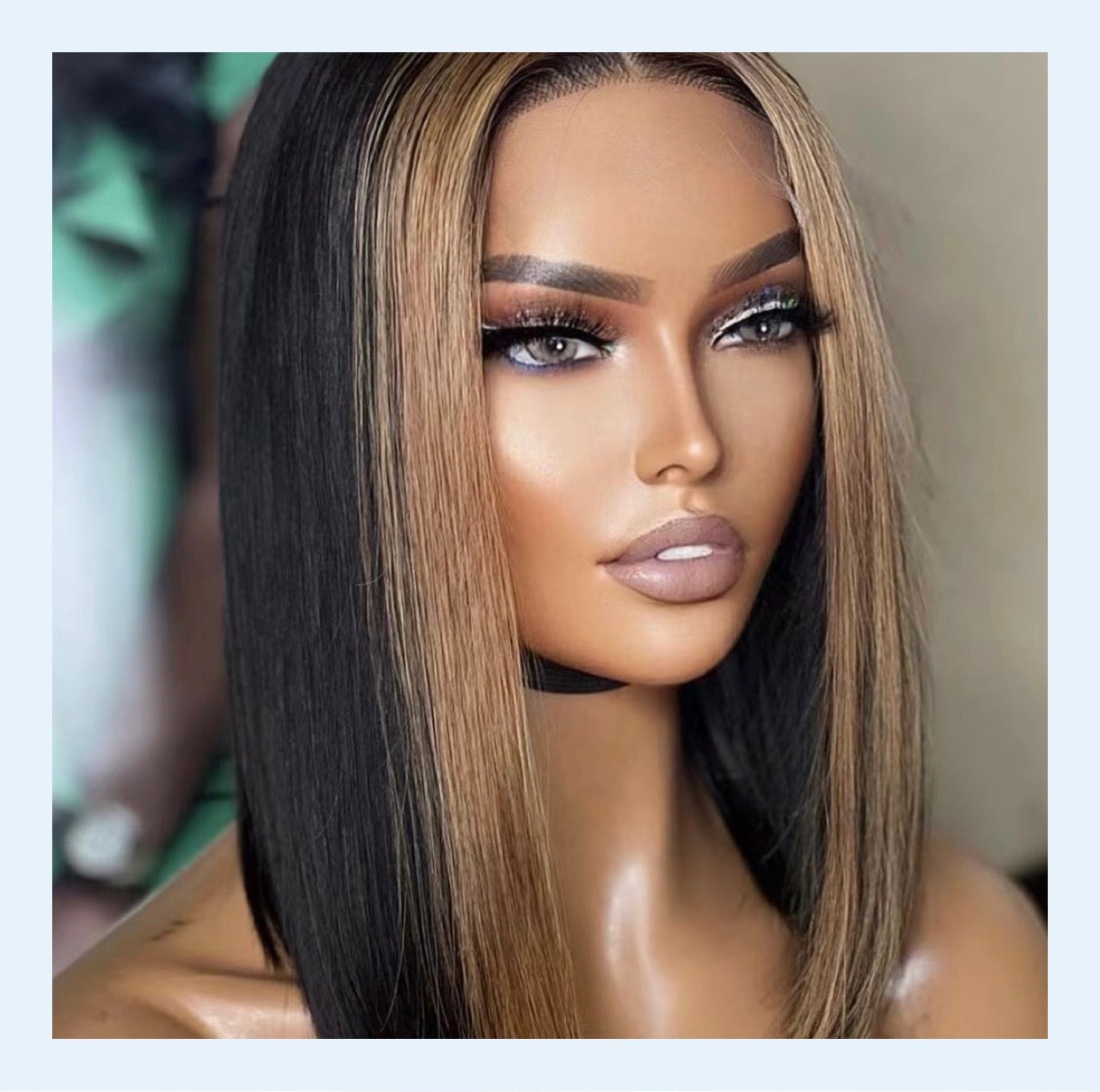 Human Hair Hd Full wig Transparent Lace Front wigs Milk Honey Wigs