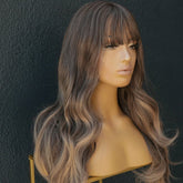ADELE Ombre Brown Fringe Wig - Milk & Honey Wigs