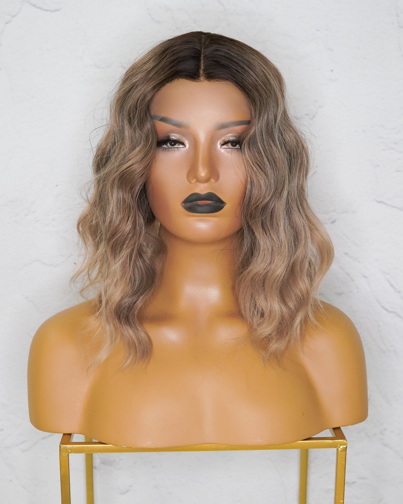 ALESSANDRA Ombre Ash Blonde Lace Front Wig - Milk & Honey