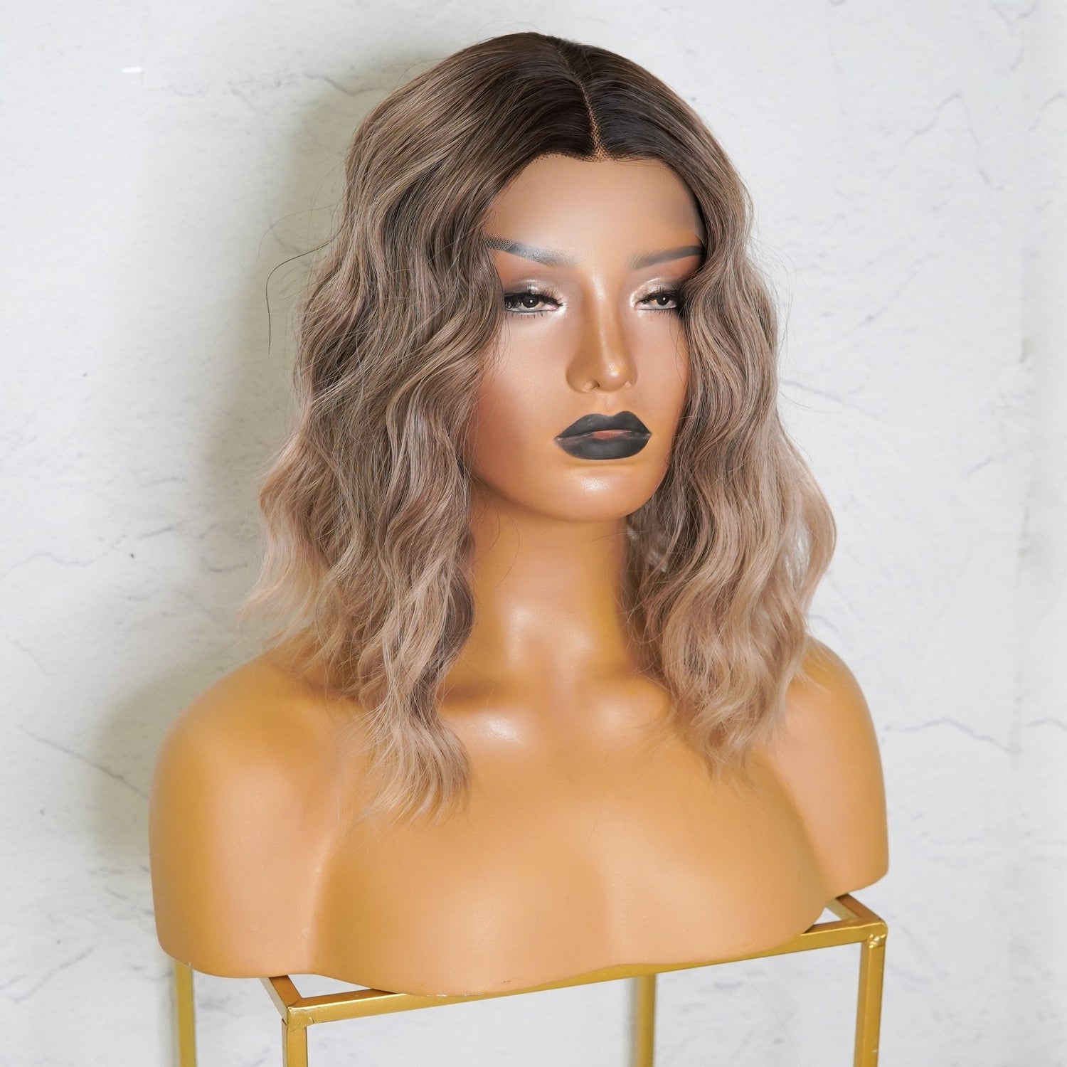 ALESSANDRA Ombre Ash Blonde Lace Front Wig - Milk &amp; Honey Wigs