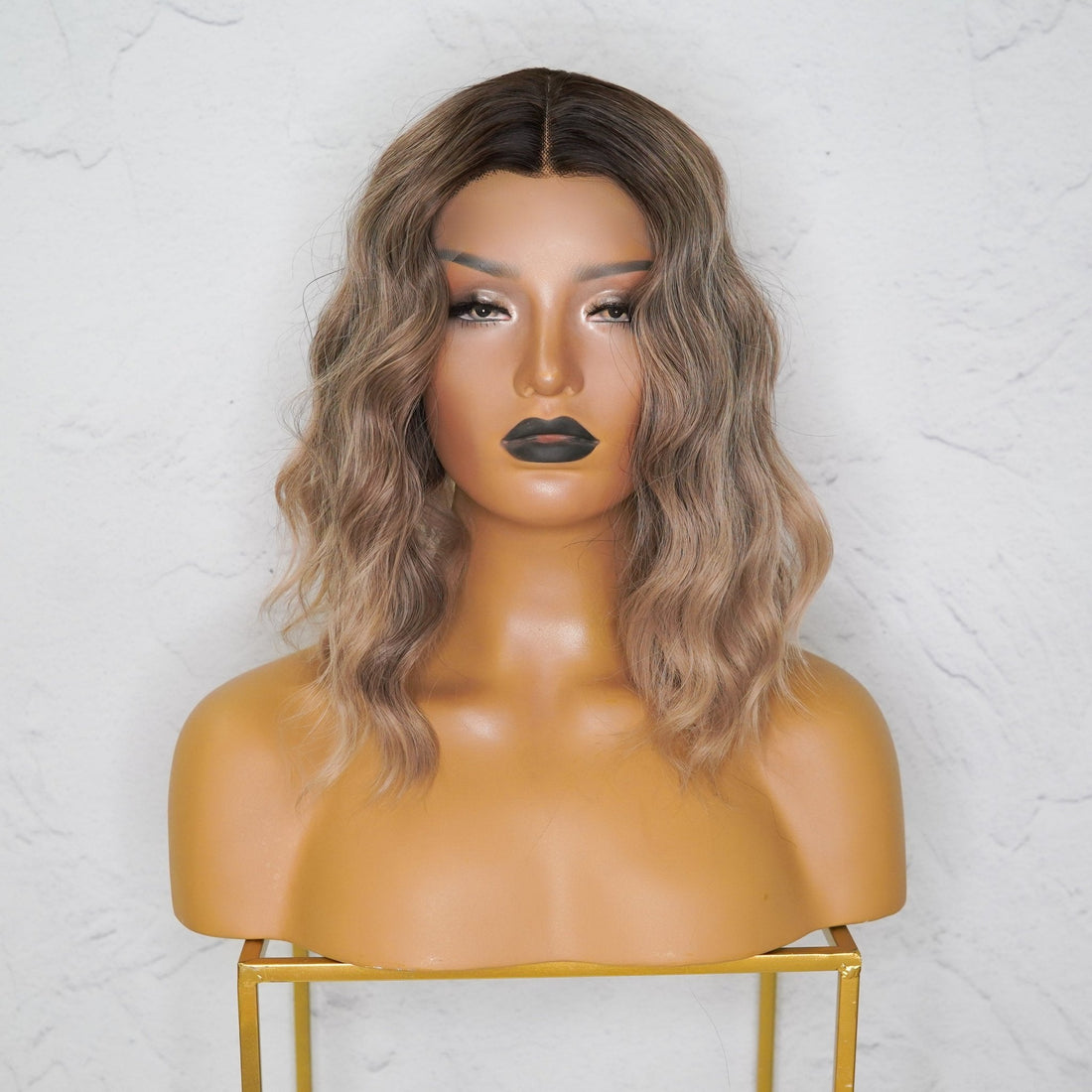 ALESSANDRA Ombre Ash Blonde Lace Front Wig - Milk &amp; Honey Wigs