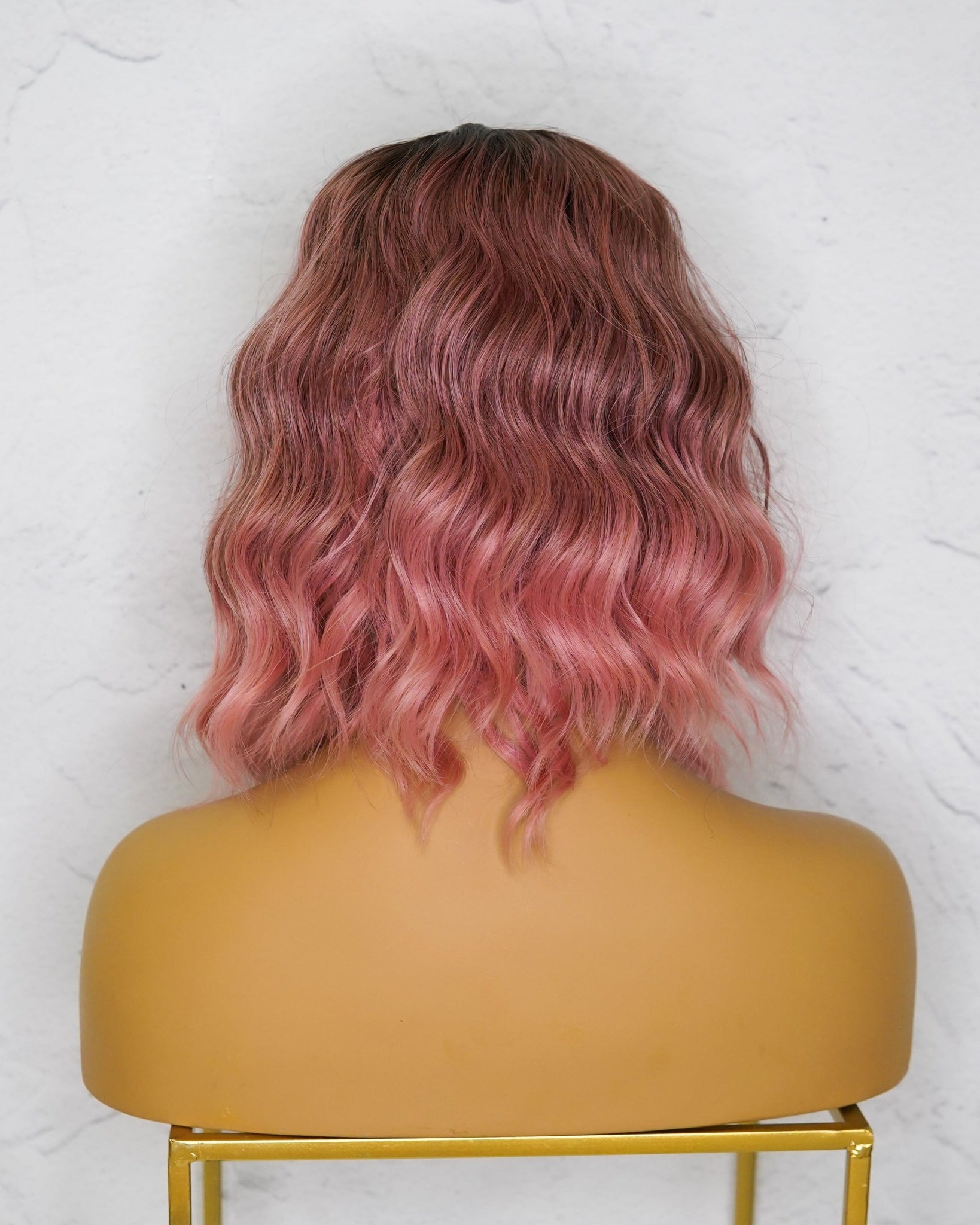 ALESSANDRA Ombre Pink Bob Lace Front Wig - Milk & Honey