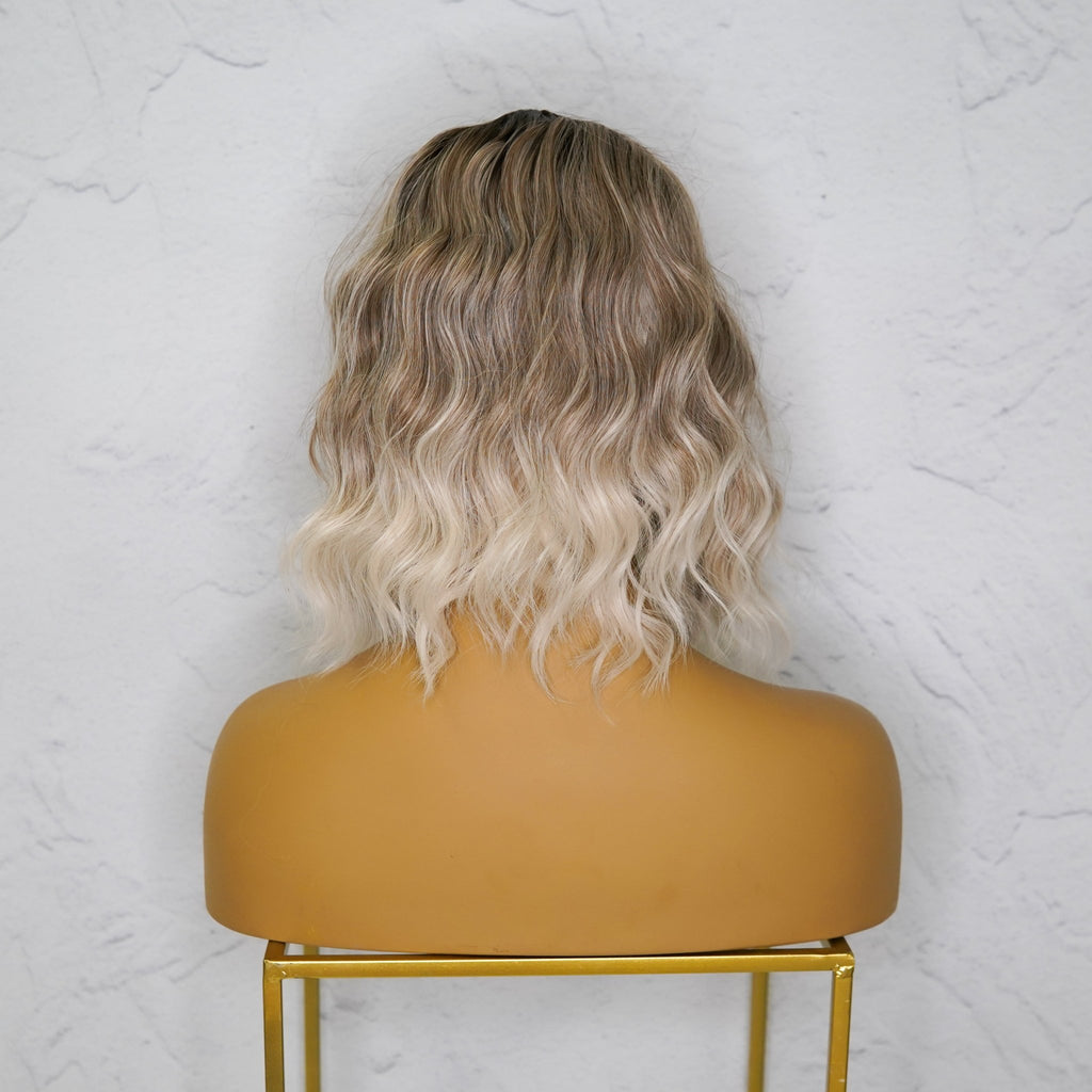 ALESSANDRA Three Tone Ombre Blonde Lace Front Wig - Milk & Honey