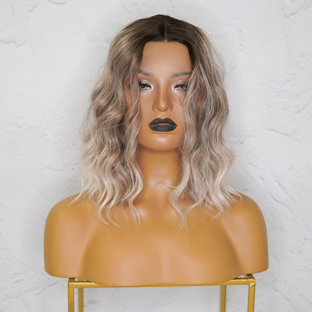 ALESSANDRA Three Tone Ombre Blonde Lace Front Wig - Milk & Honey