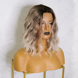 ALESSANDRA Three Tone Ombre Blonde Lace Front Wig - Milk & Honey
