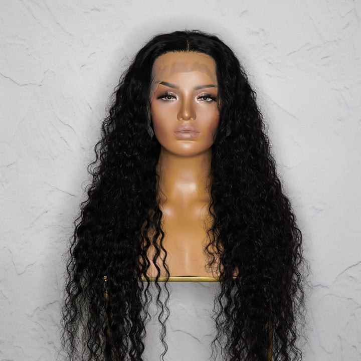 ALEX Natural Black Raw Curl Human Hair Lace Front Wig
