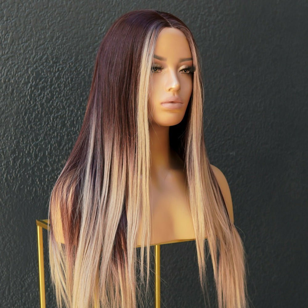 ALICIA Ombre Brown Lace Front Wig - Milk & Honey Wigs