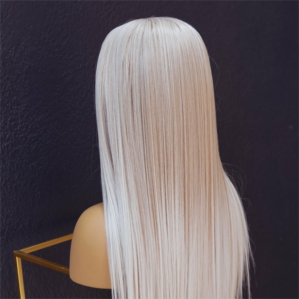 ALICIA Ombre White Blonde Lace Front Wig - Milk & Honey Wigs