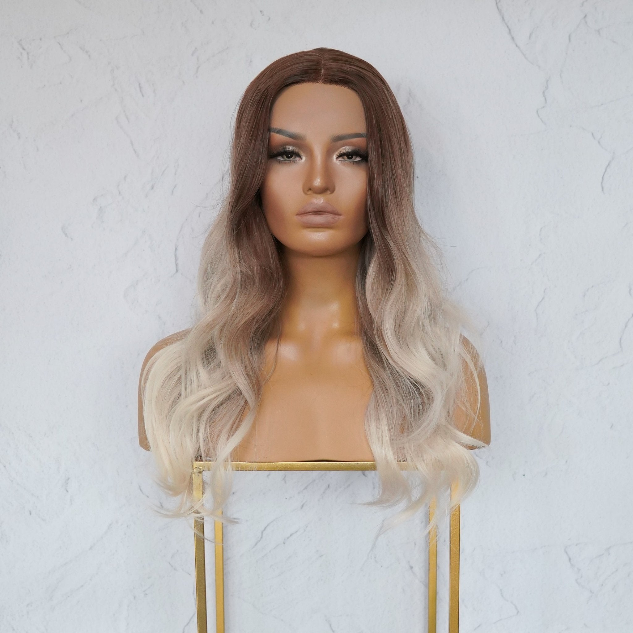 ALICIA Ombre White Blonde Lace Front Wig