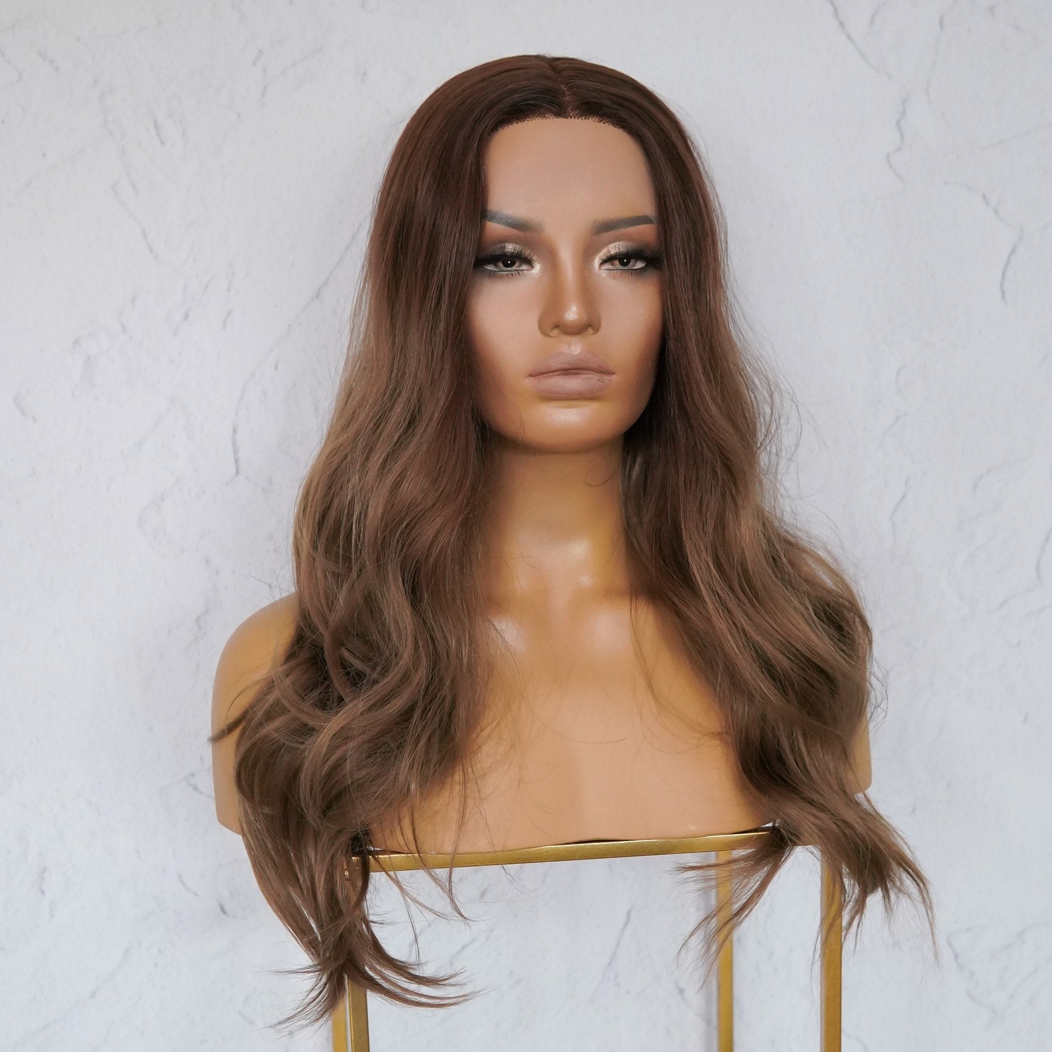 ANGELINA Ombre Brown Lace Front Wig - Milk & Honey Wigs