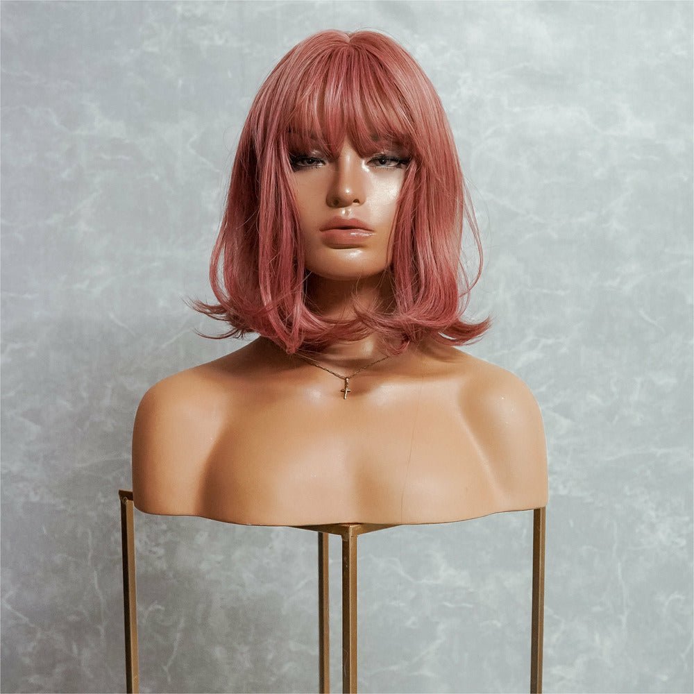 ANIME Mauve Pink Short Fringe Wig | Milk & Honey