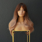 ANNA Ombre Brown Fringe Wig - Milk & Honey Wigs