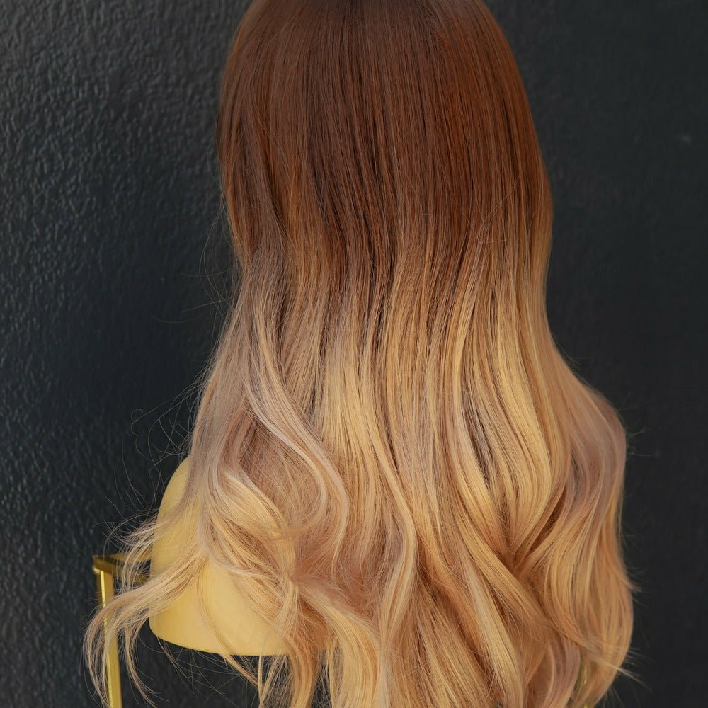 ANNA Ombre Brown Fringe Wig - Milk &amp; Honey Wigs