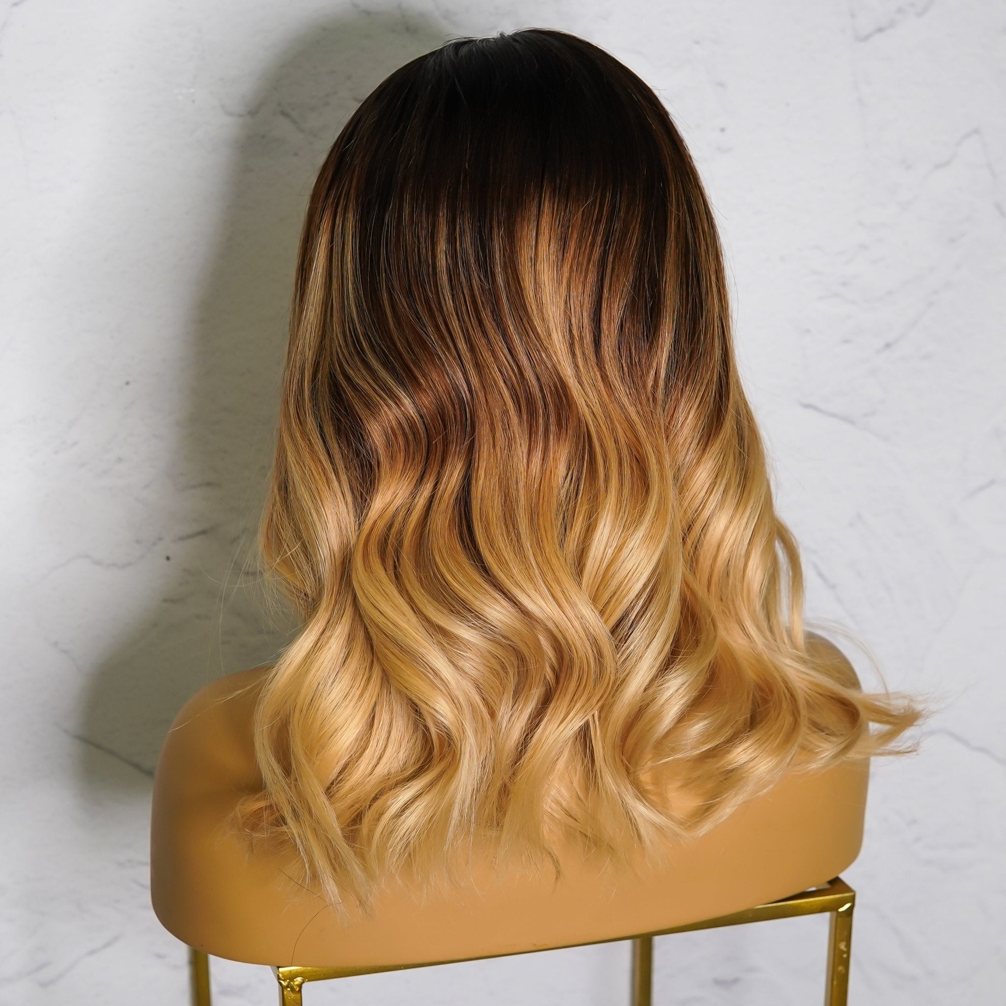 ANNABELLE OMBRE Human Hair Lace Front Wig - Milk & Honey Wigs