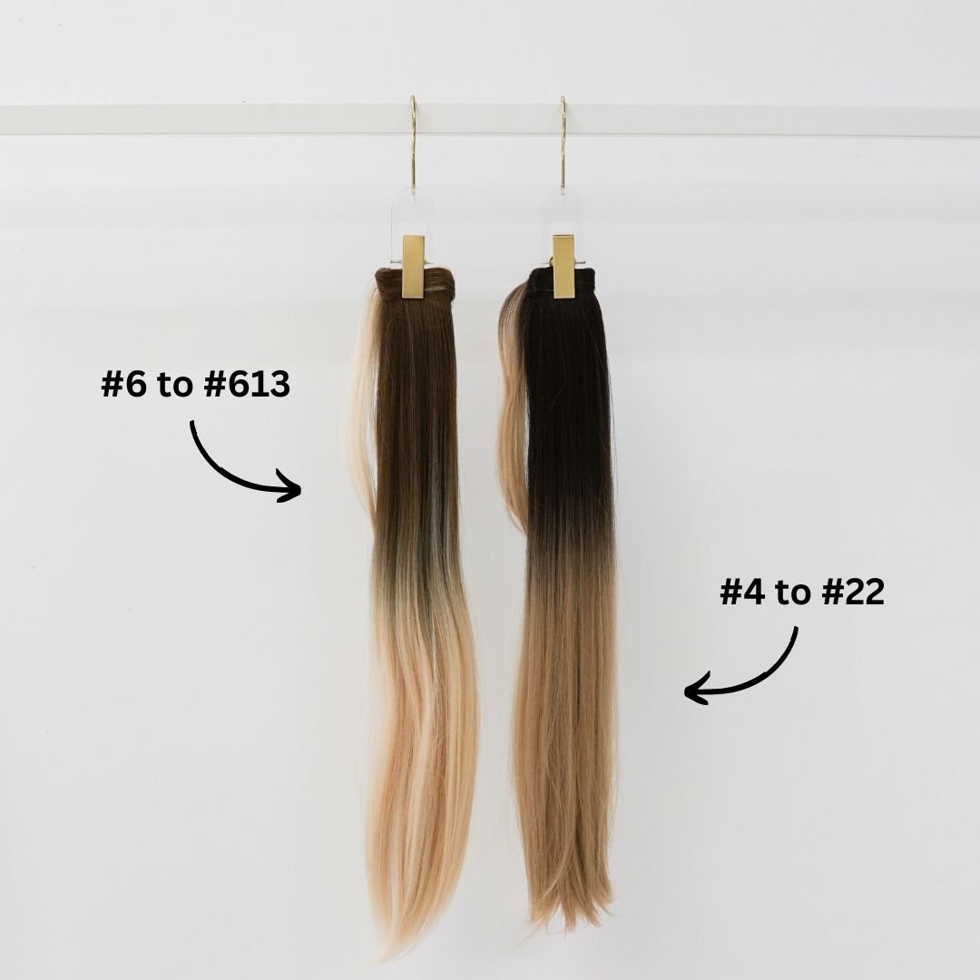APRYL synthetic ombre straight ponytail, 26 inch | Milk &amp; Honey Wigs