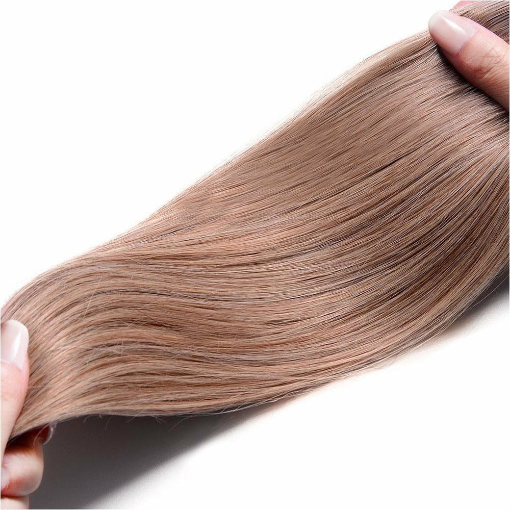 ASH BLONDE (18) Human Hair Clip In - Milk & Honey Wigs