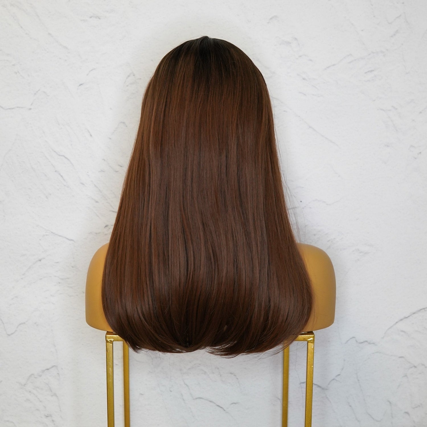 ASHLEY Brown 18&quot; Fringe Wig - Milk &amp; Honey Wigs