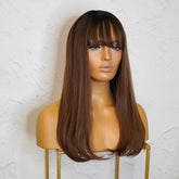ASHLEY Brown 18" Fringe Wig - Milk & Honey Wigs