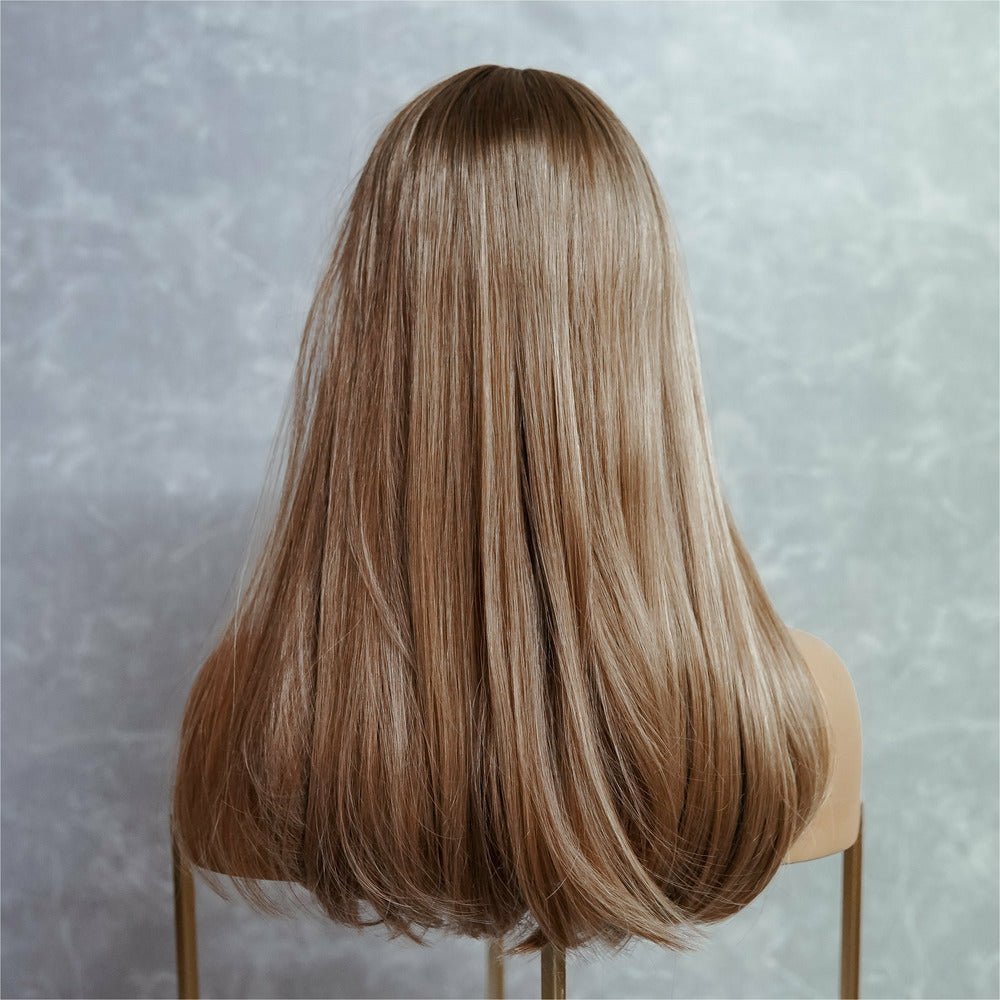 ASHLEY Caramel Blonde 18&quot; Fringe Wig - Milk &amp; Honey Wigs