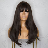ASHLEY Dark Brown Fringe Wig - Milk & Honey Wigs