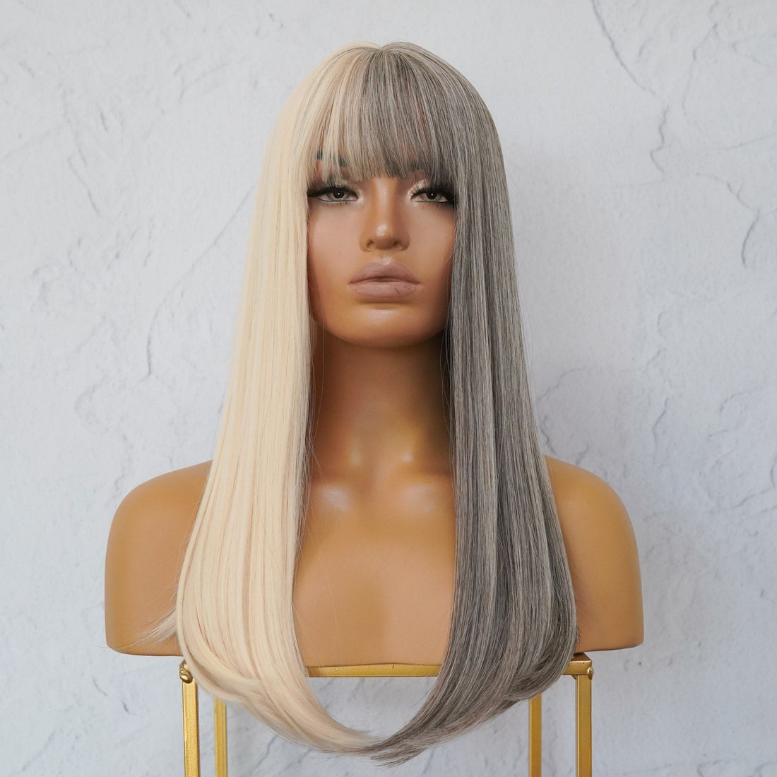 ASHLEY Grey Fringe Wig - Milk &amp; Honey Wigs