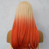 ASHLEY Ombre Peach Fringe Wig - Milk & Honey Wigs