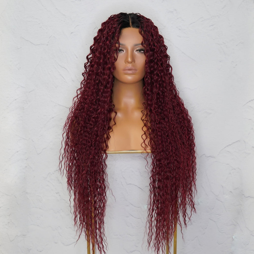 ATHENA Red Lace Front Wig