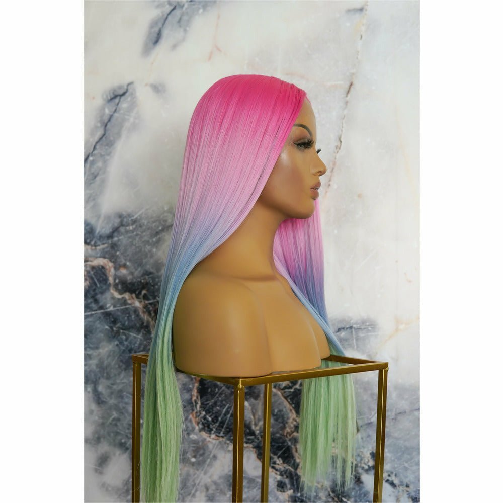 ATLANTIS Rainbow Ombre Lace Front Wig - Milk &amp; Honey Wigs